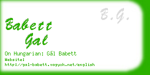 babett gal business card